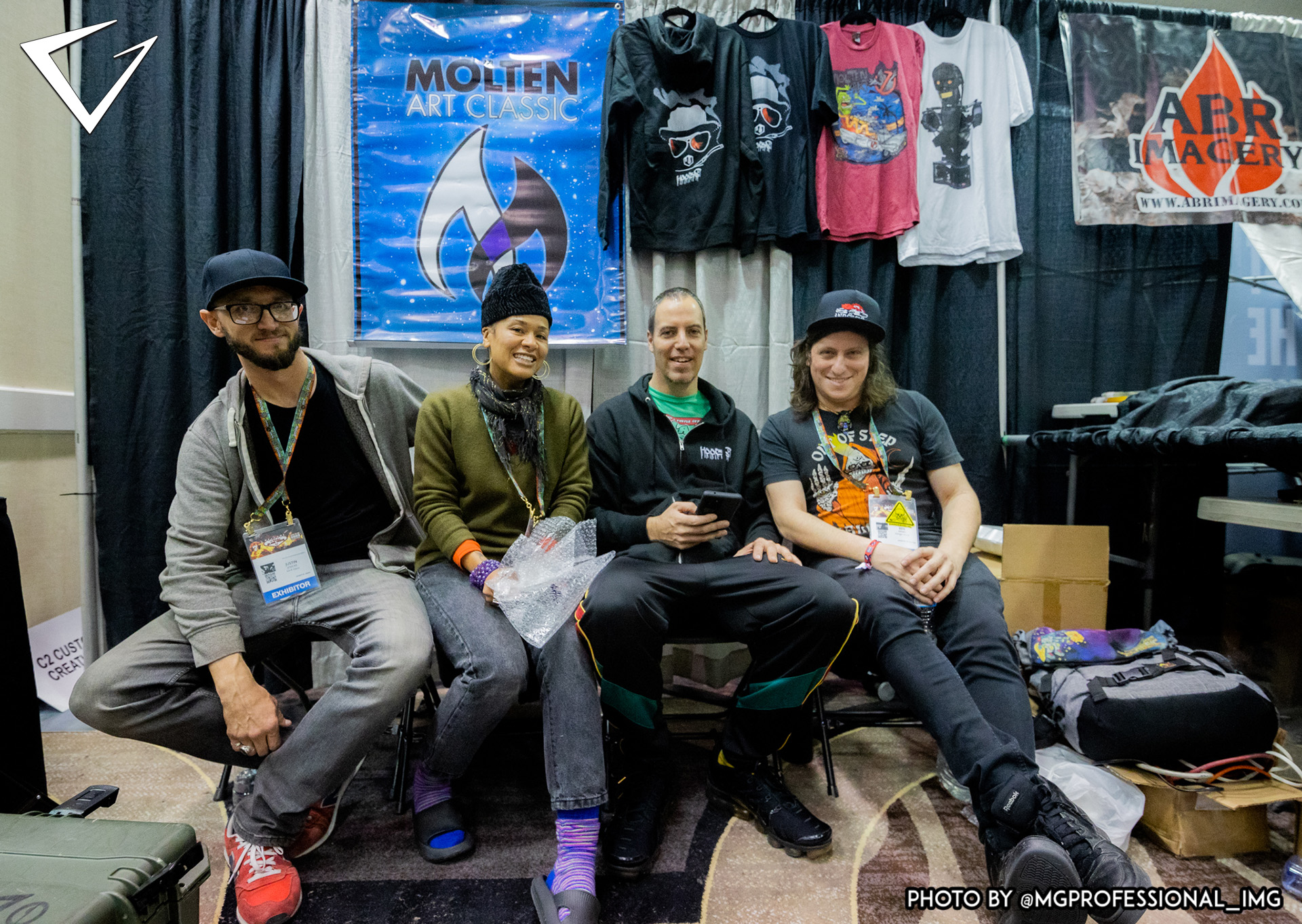 Artists at Booth on Show Floor