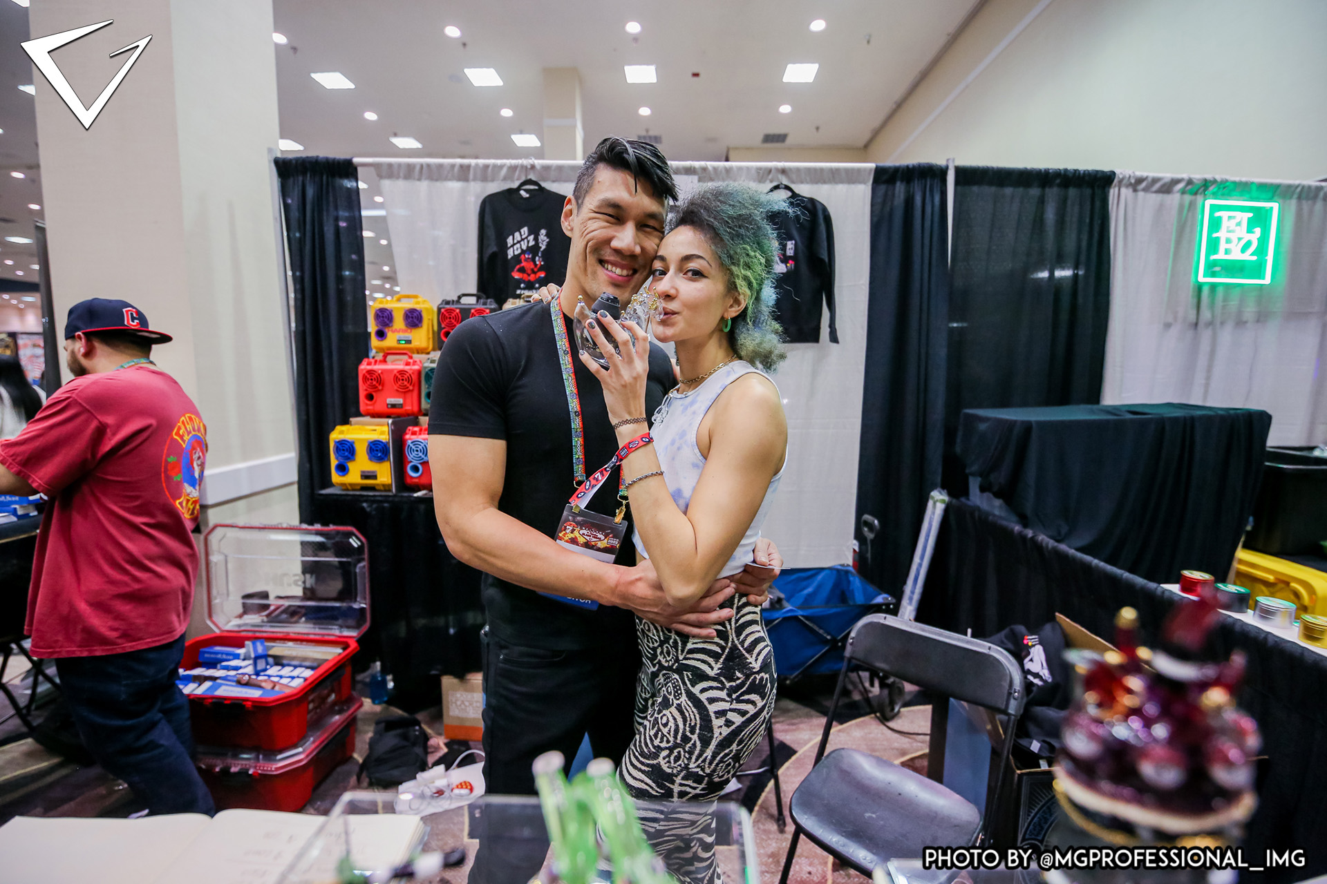 Glass Artists at Booth on Show Floor